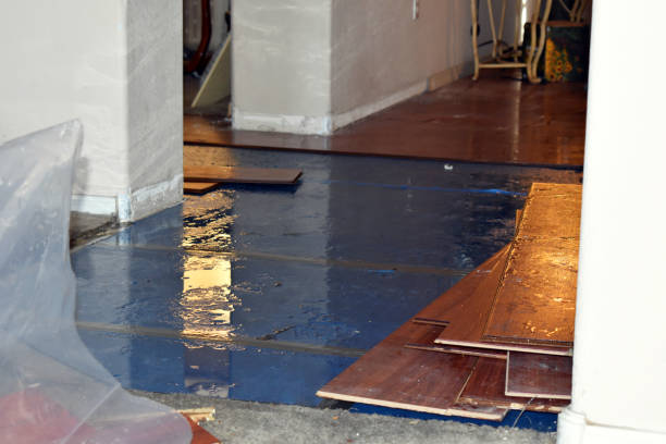 Professional Flood Cleanup technician working in Little Compton, RI
